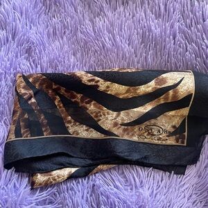 Oscar de la Renta vintage silk scarf.